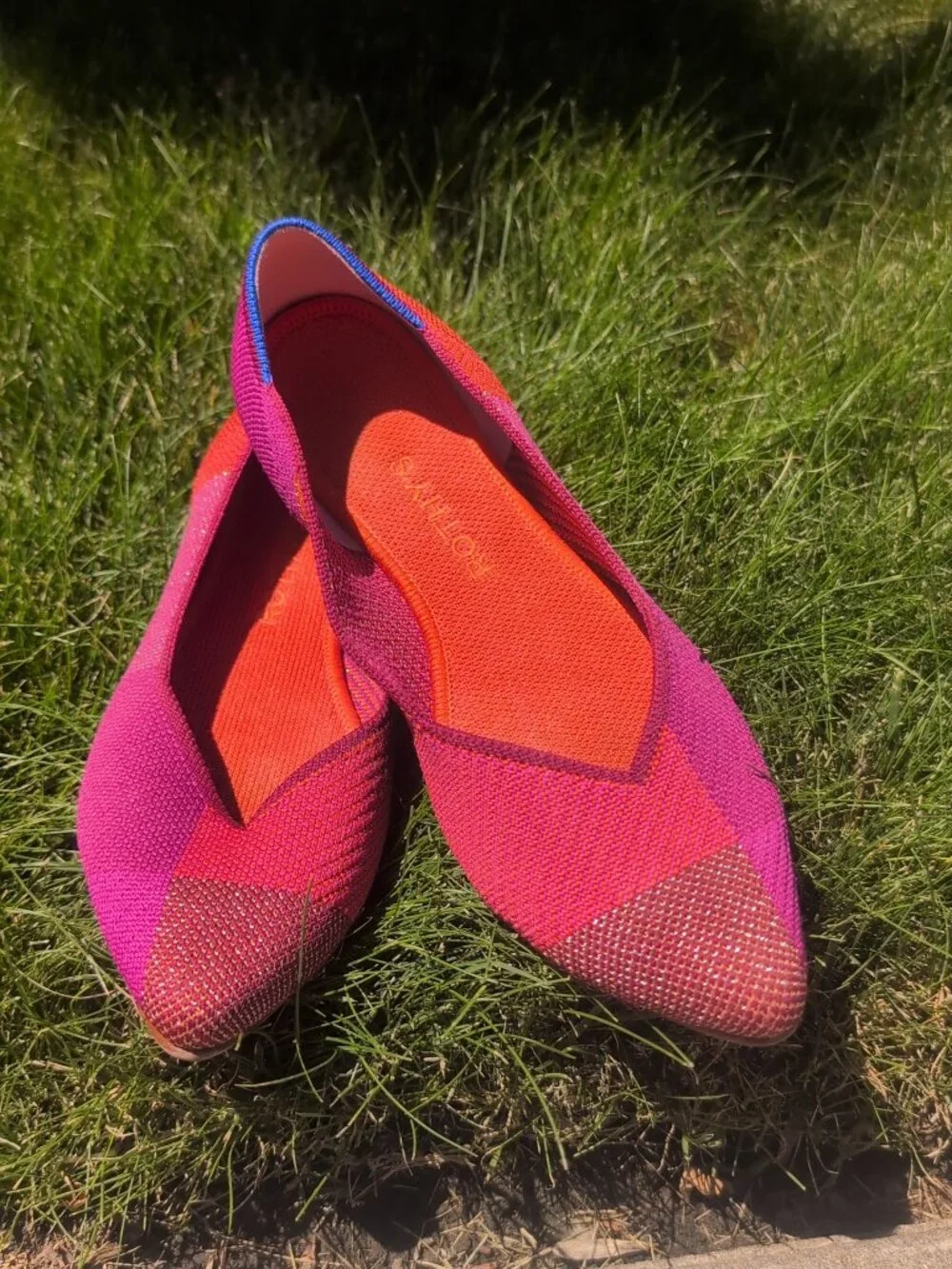 Rothy's Retired The Point Metallic Pomegranate Ballet Flat Size 7.5